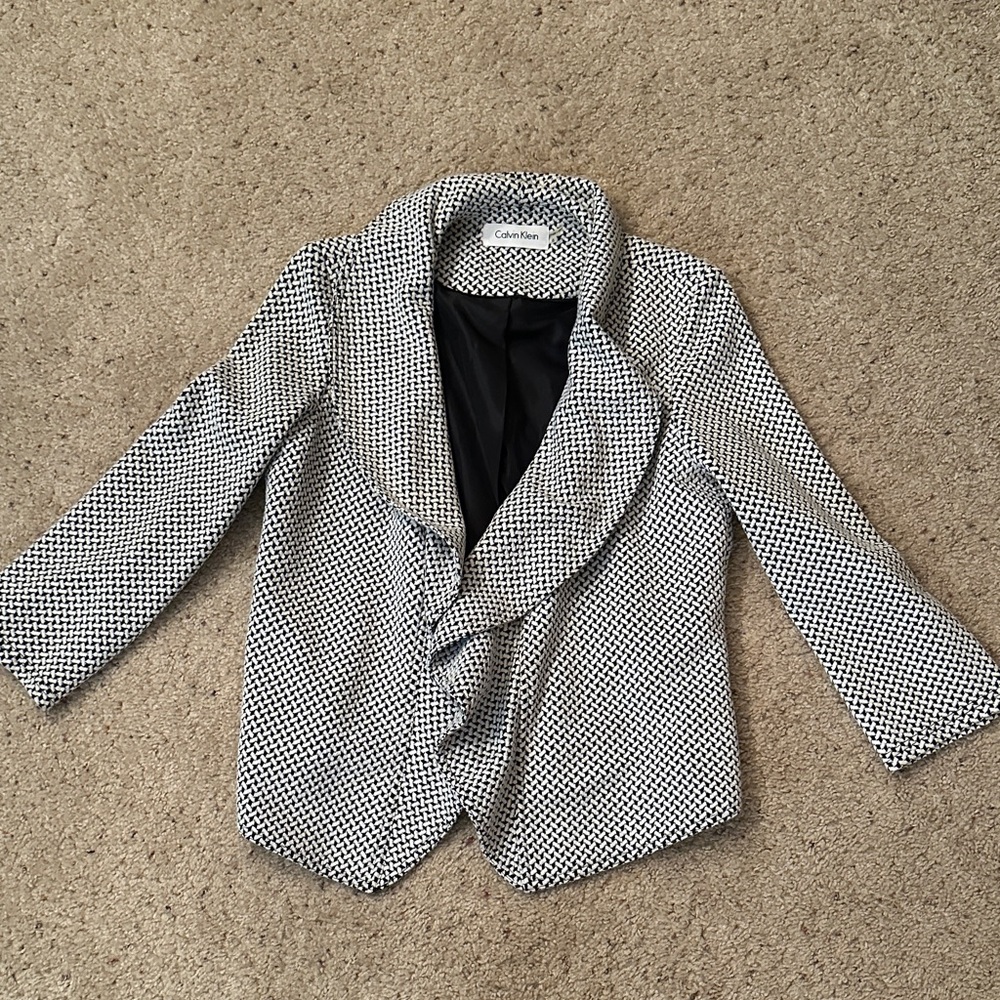 Calvin Klein Monochrome Patterned Blazer